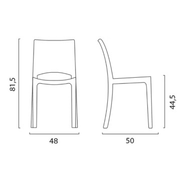 Grandsoleil B-Side set of two polycarbonate chairs