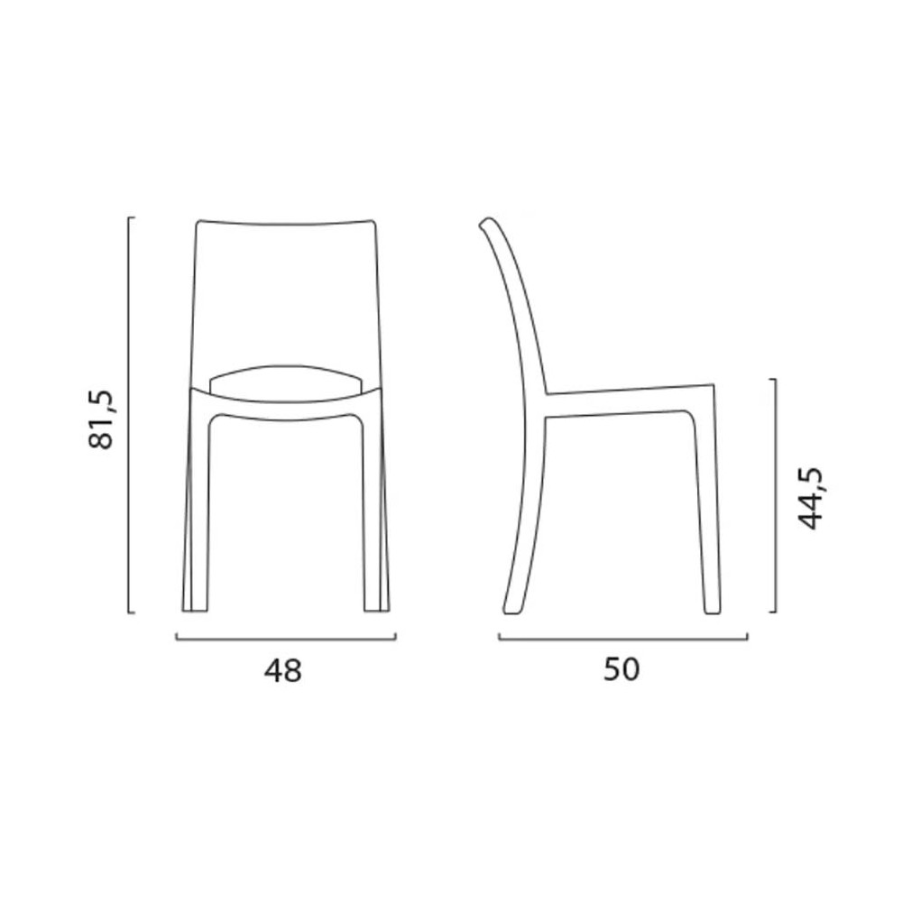 Grandsoleil B-Side set of two polycarbonate chairs