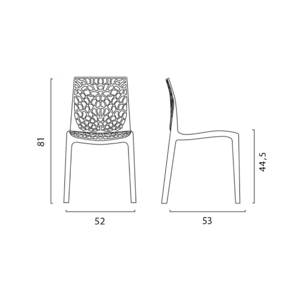 Chaise Grandsoleil Gruvyer en polycarbonate