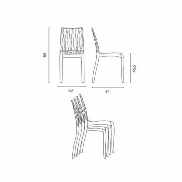 Chaise Grandsoleil Dune en polycarbonate transparent