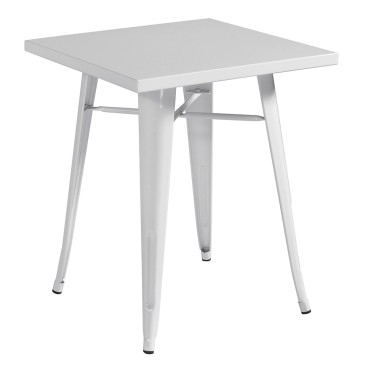 Industry outdoor tables in sheet metal available in various finishes