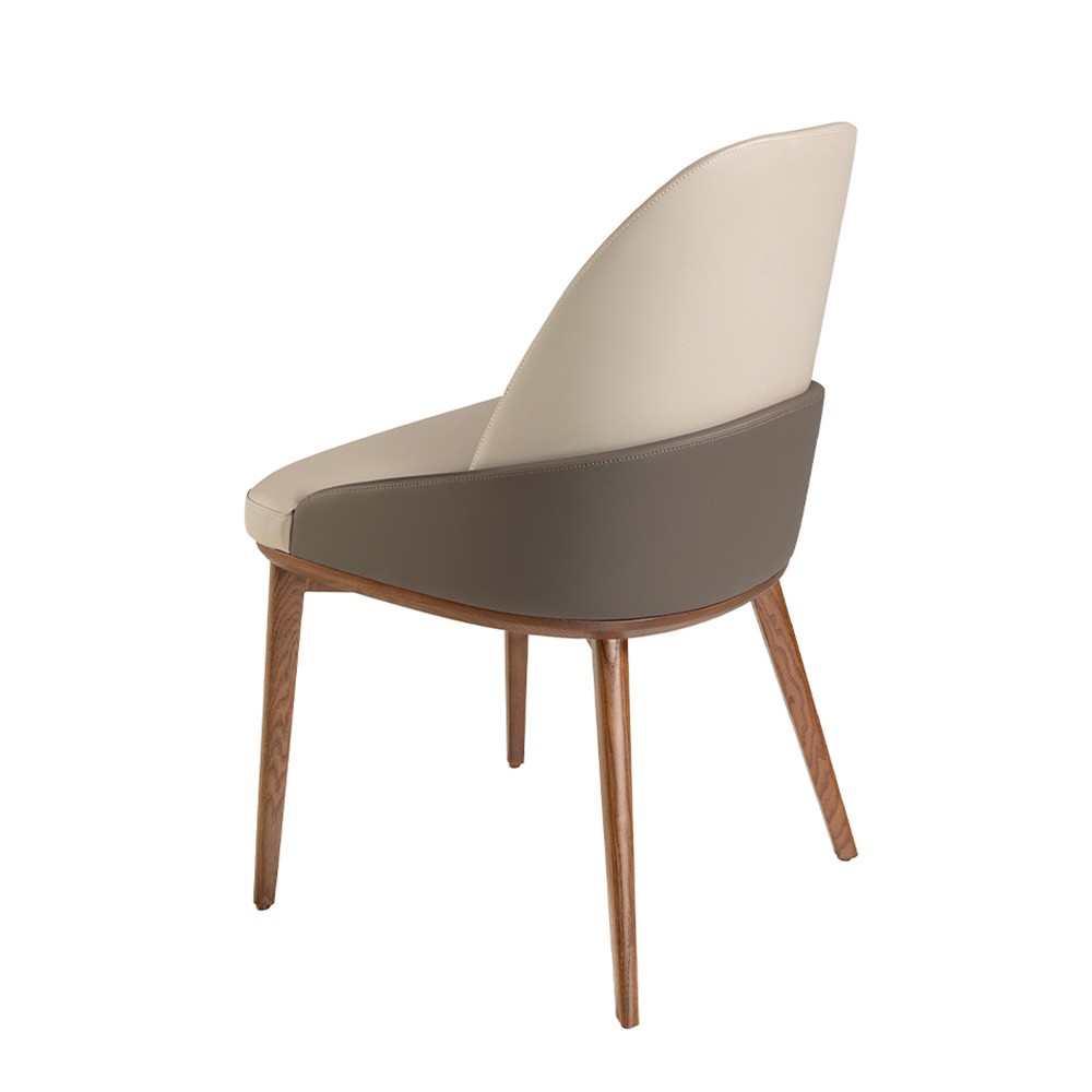 Angel Cerda wooden chair covered in imitation leather