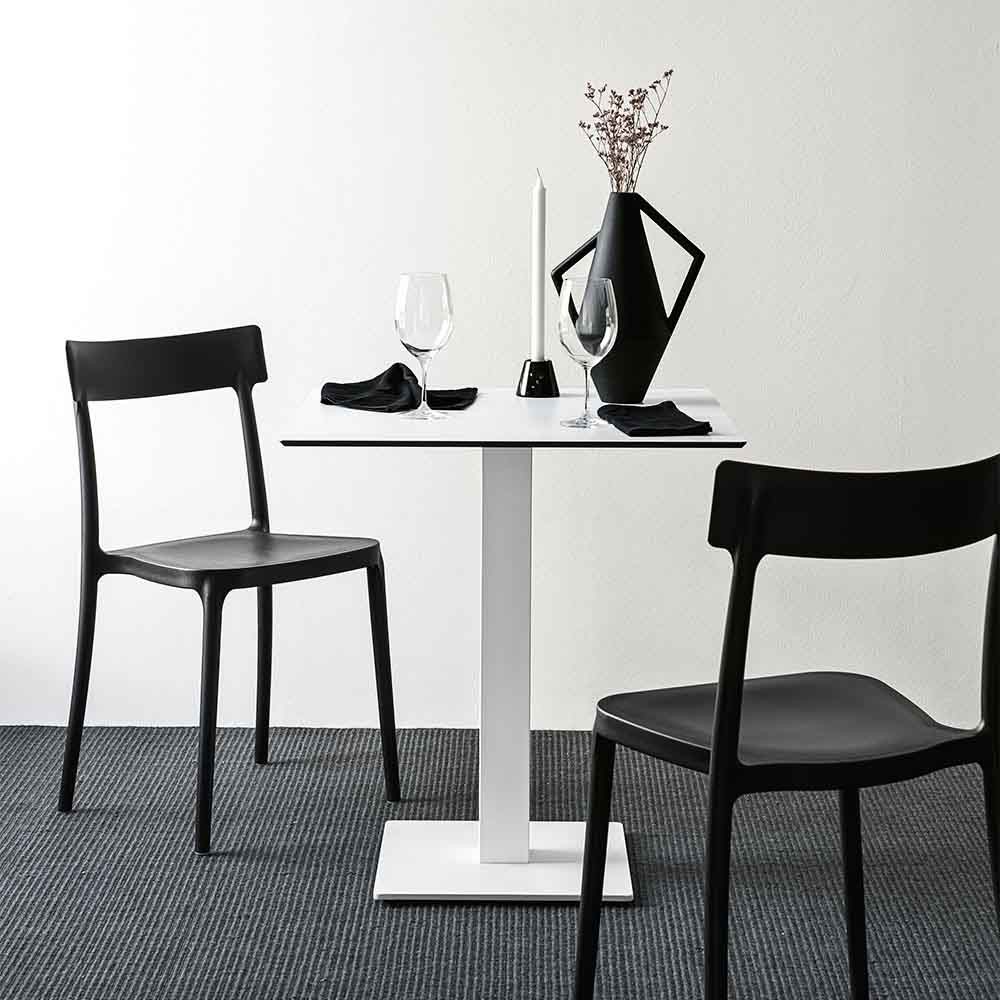 The Seggiola stackable chair in polypropylene