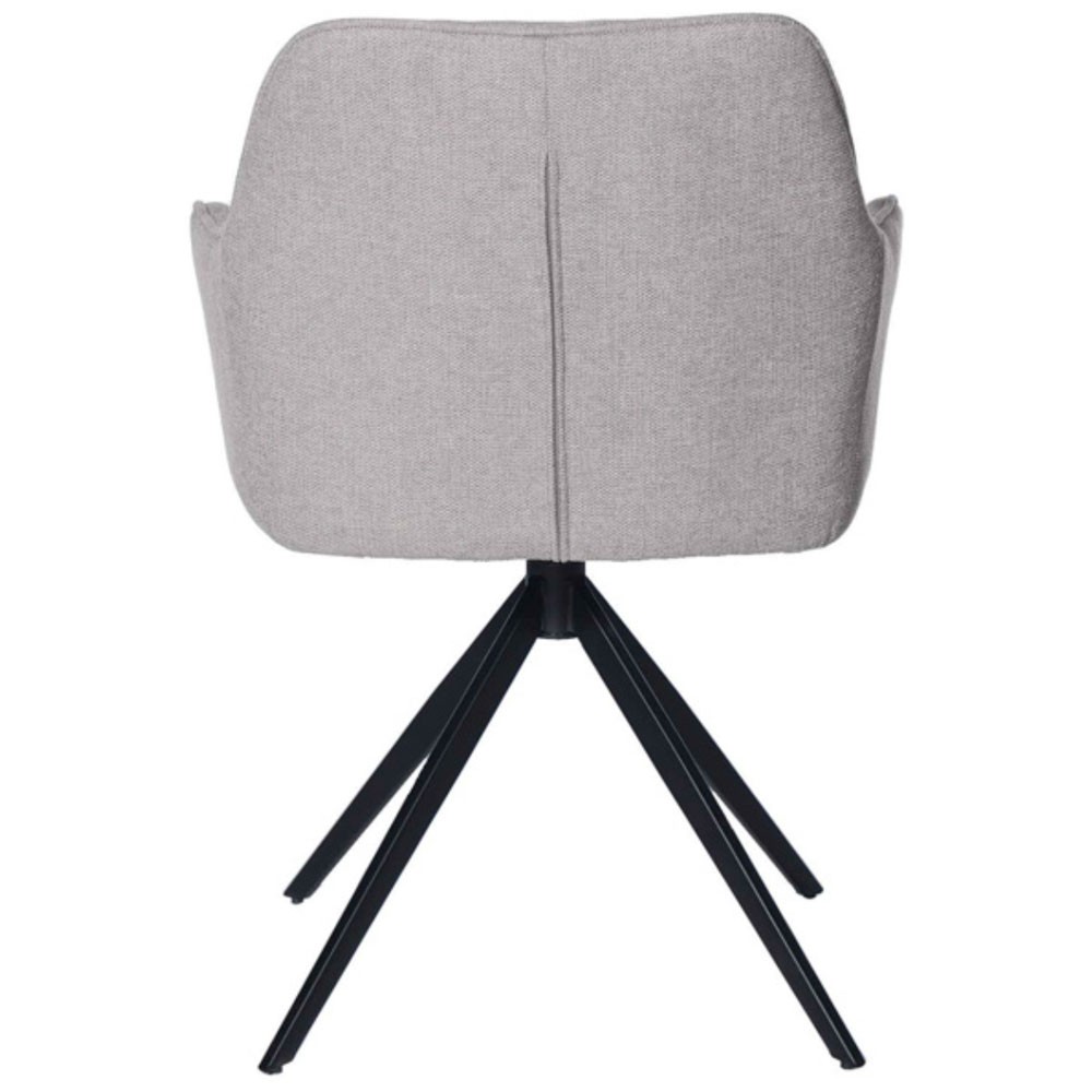 Padded swivel chairs set of 2 with black metal frame