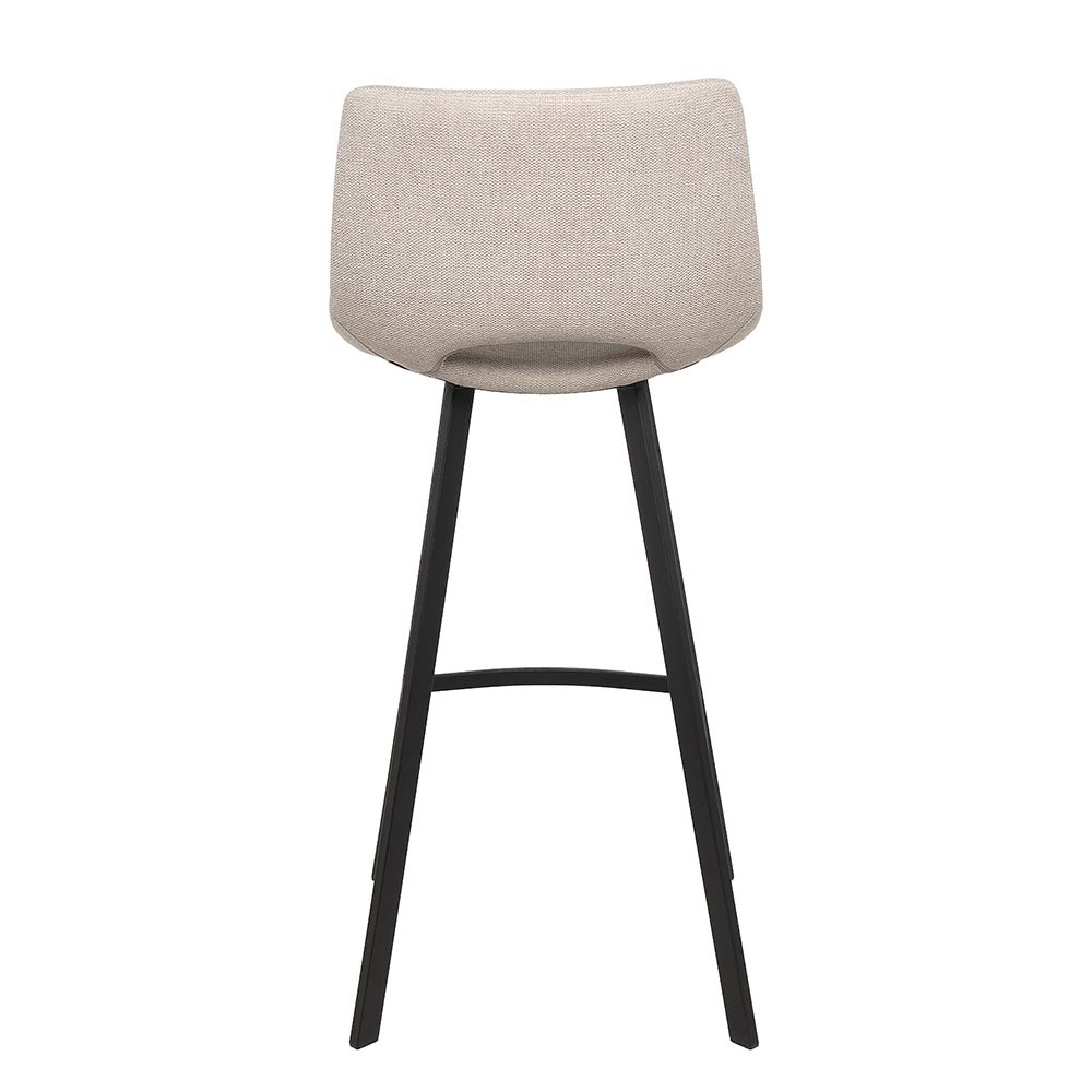 Set of high metal stools with padded seat