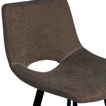 Détail de l'assise du tabouret Taupe