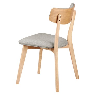 Stoelen bekleed met stof met houten structuur