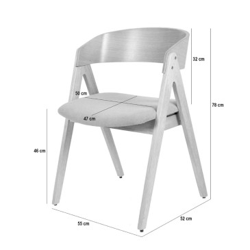 Chaise RINA en bois en deux...