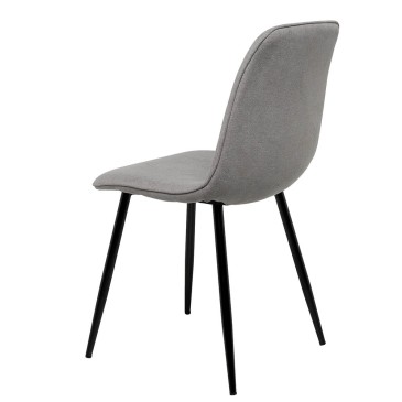 Upholstered chairs with metal leg structure