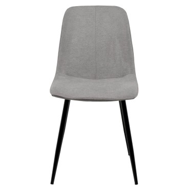 Upholstered chairs with metal leg structure