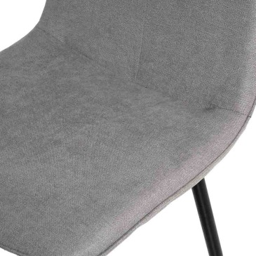 Upholstered chairs with metal leg structure