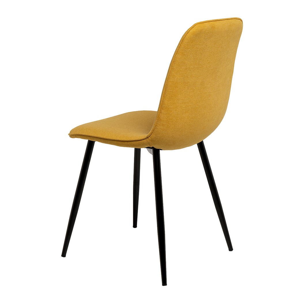 Upholstered chairs with metal leg structure