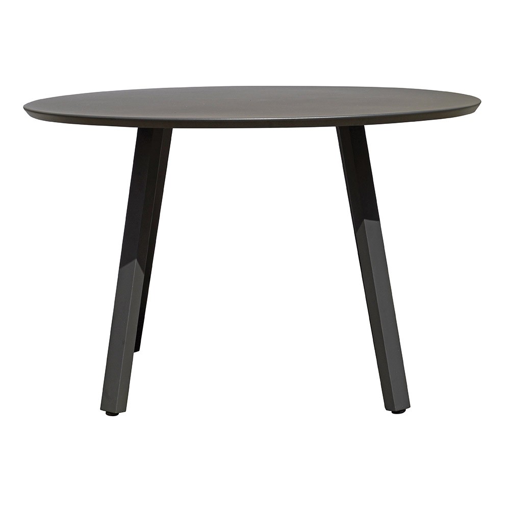 Round aluminum garden table