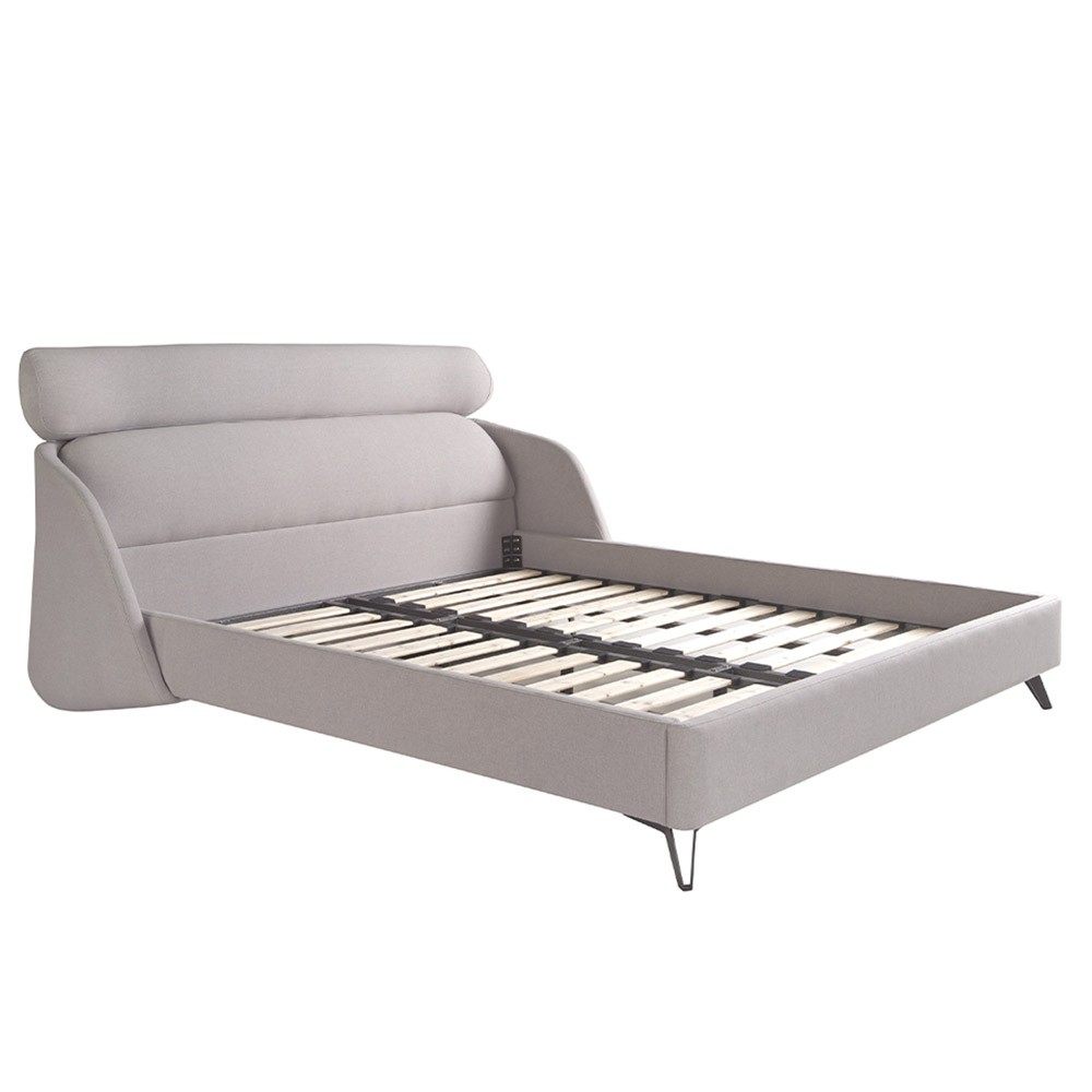 Modern tweepersoonsbed met een zacht en comfortabel design