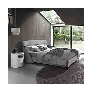 Modern double bed with a soft and comfortable design