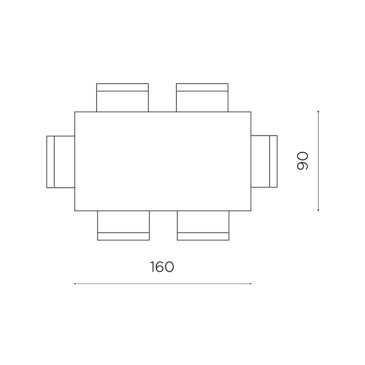 Ennio glass table by Ikone Casa suitable for living room or kitchen