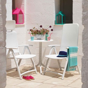 Folding UV-resistant fiberglass polypropylene armchair