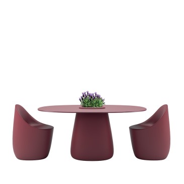 Mesa elegante e robusta da linha Cobble da Qeeboo