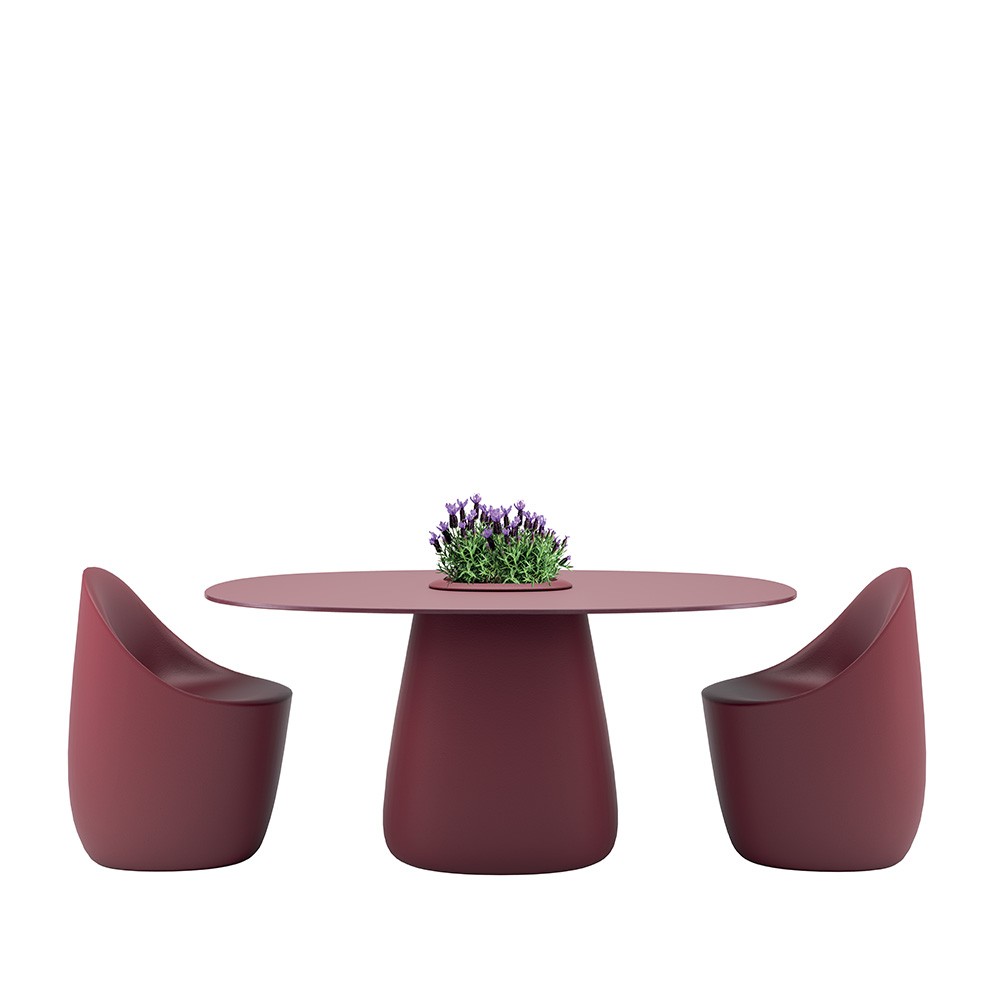 Mesa elegante e robusta da linha Cobble da Qeeboo