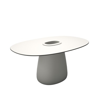 Table élégante et robuste de la ligne Cobble de Qeeboo