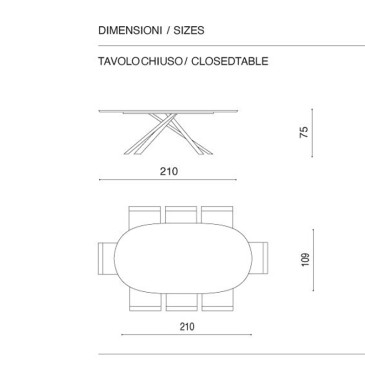 Table ovale Capodarte avec...