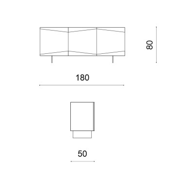 Helles und raffiniertes modernes und lineares Einrichtungs-Sideboard