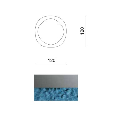 Gebogener Spiegel mit Rahmen aus gehämmertem Glas für eine einzigartige Note