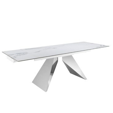 Uitschuifbare tafel met porseleinen marmeren blad van Angel Cerdà