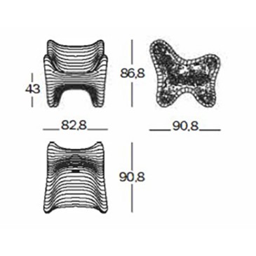 Fauteuil d'extérieur In-side de Magis en polyéthylène