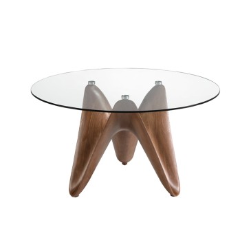 Mesa de cristal 1126 de Angel Cerdà apta para salón o cocina