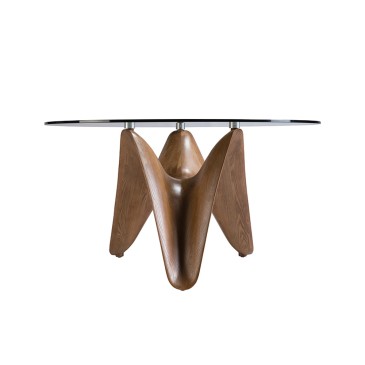 Table en verre 1126 d' Angel Cerdà adaptée au salon ou à la cuisine