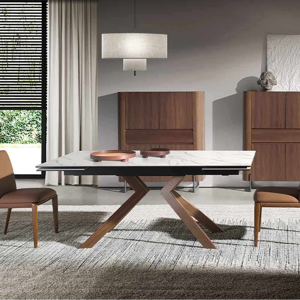 Extendable table 1120 by Angel Cerdà suitable for living rooms