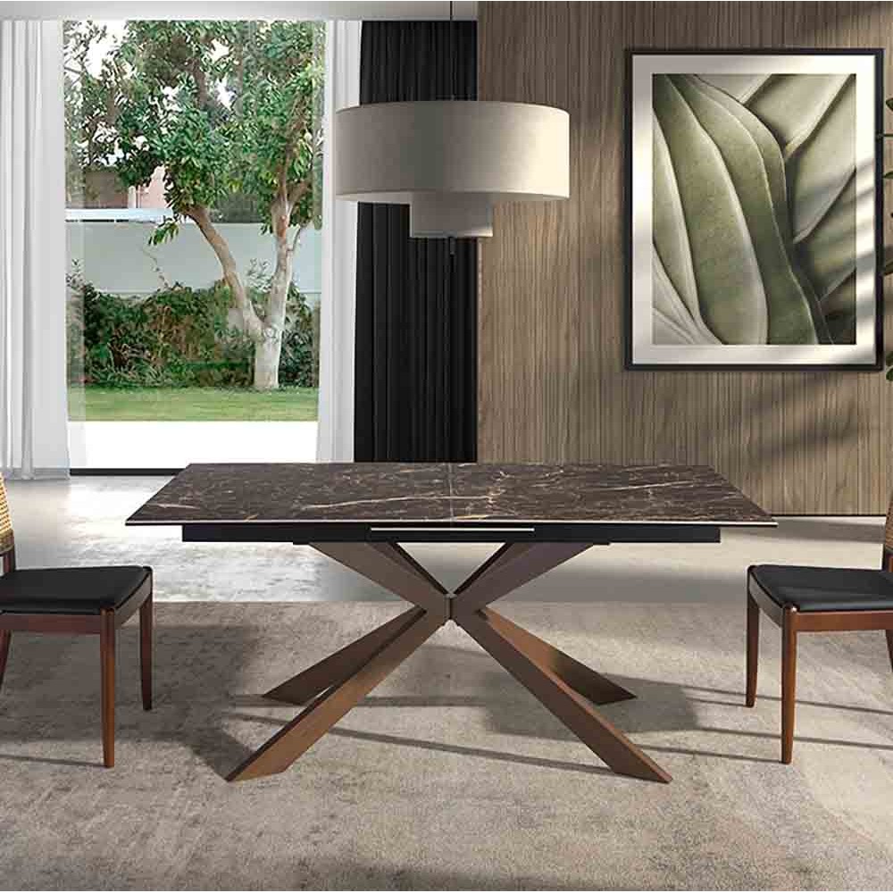 Table 1121 by Angel Cerdà table with porcelain marble top