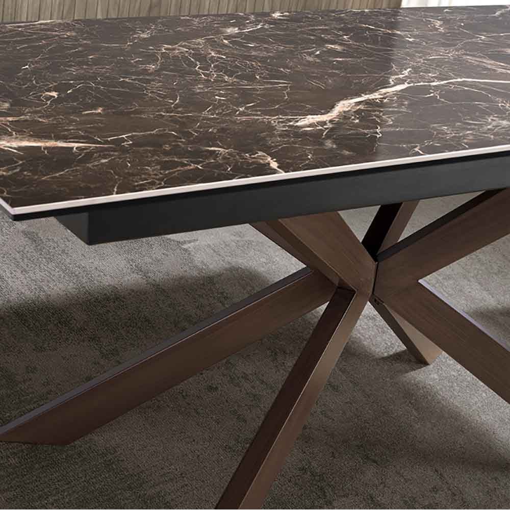 Table 1121 by Angel Cerdà table with porcelain marble top