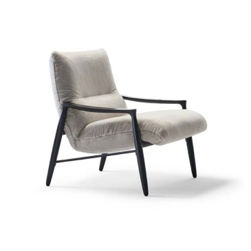 Morfeo armchair by Rosini Divani padded and wooden structure