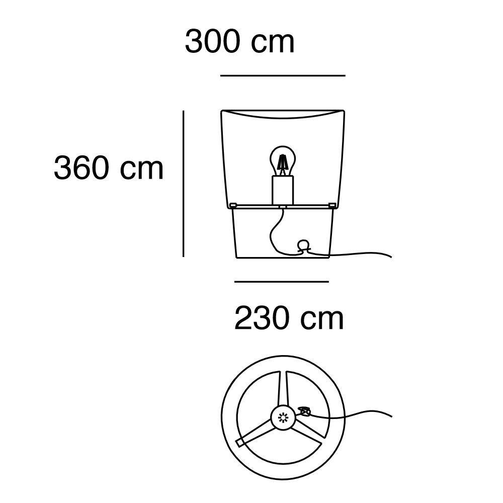 Lampe de table Prandina en verre soufflé