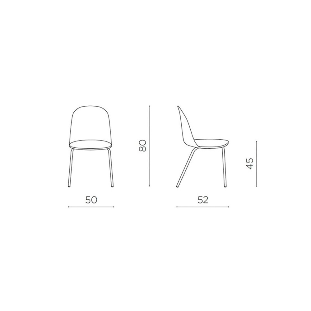 Ikone Casa Lete gestoffeerde stoel voor de inrichting van woonkamer en keuken