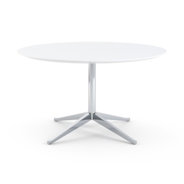 Ronde Tulilp eettafel met chroom onderstel