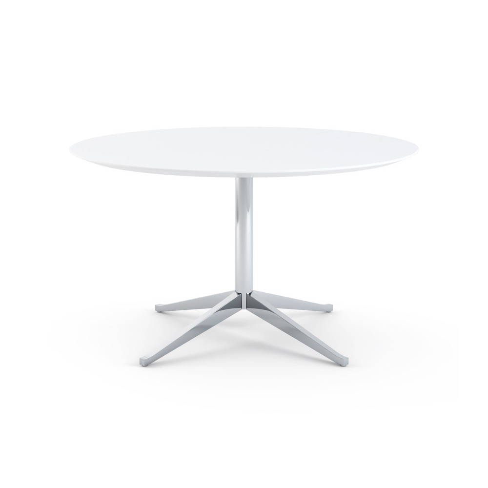 Round Tulilp dining table with chrome base