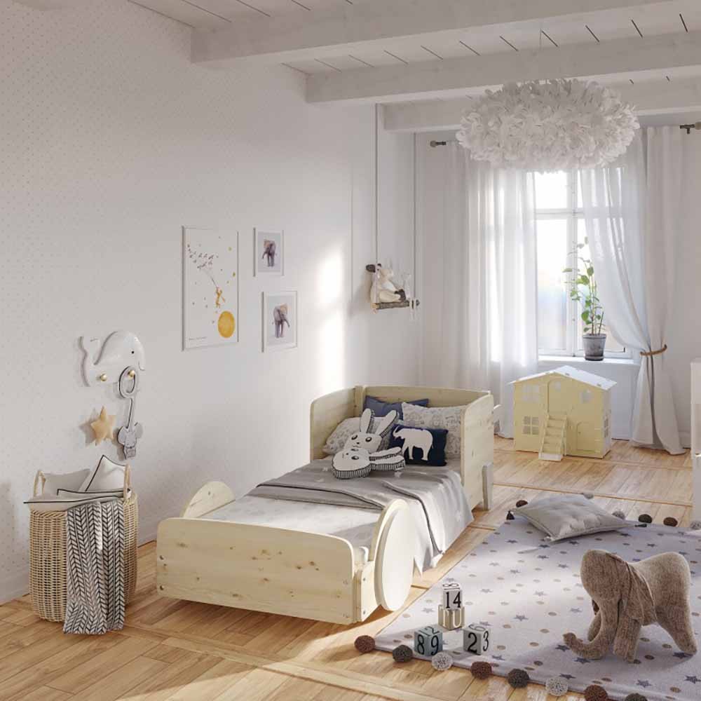 Nordic style single bed suitable for children's bedrooms