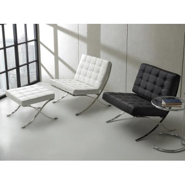 La Seggiola Bikini armchair available in white or black finishes with or without footrest