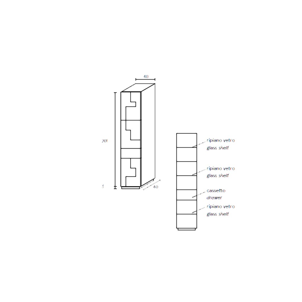 Albedo Design Cuzco 1 skjenk designet av Carlo Cumini