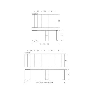 Trek uitschuifbare console van Altacom: designer uitschuifbare console