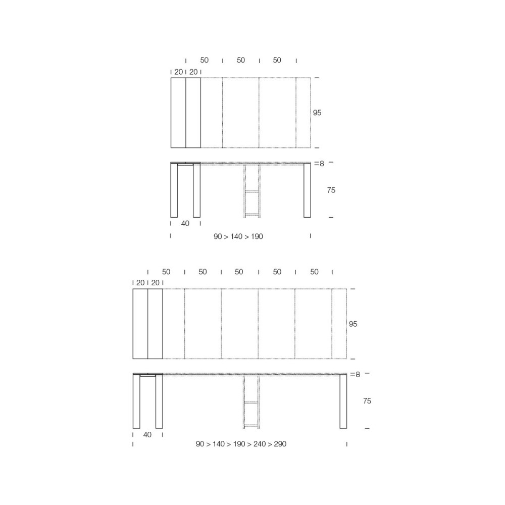 Trek uitschuifbare console van Altacom: designer uitschuifbare console