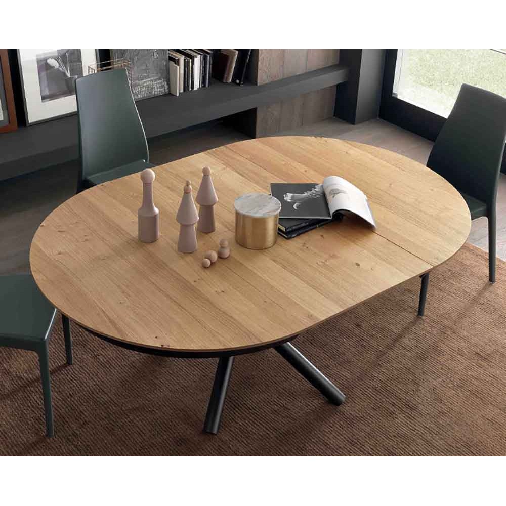 Table ronde extensible Fahrenheit par Altacom, design italien