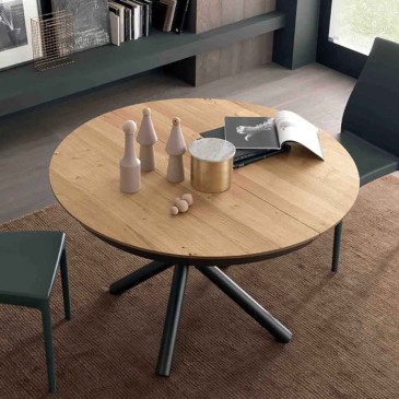 Fahrenheit extendable round table by Altacom, Italian design