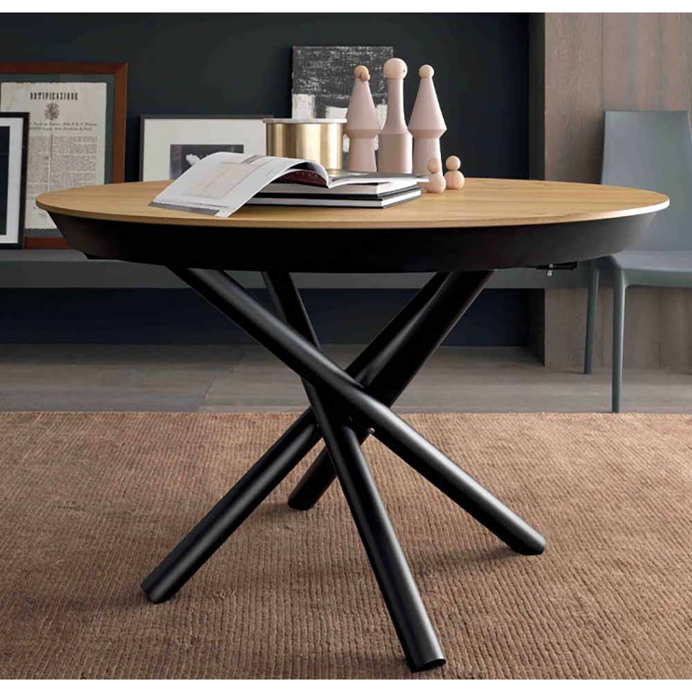 Table ronde extensible Fahrenheit par Altacom, design italien