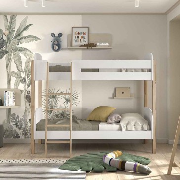 Wooden bunk bed made of...