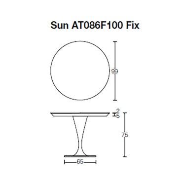 Sun round table från Altacom: design och förfining med ett klick