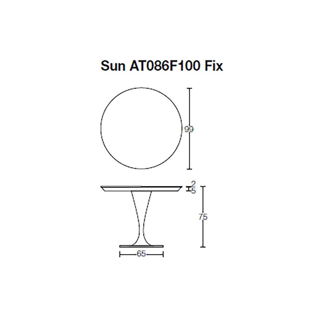 Sun round table från Altacom: design och förfining med ett klick